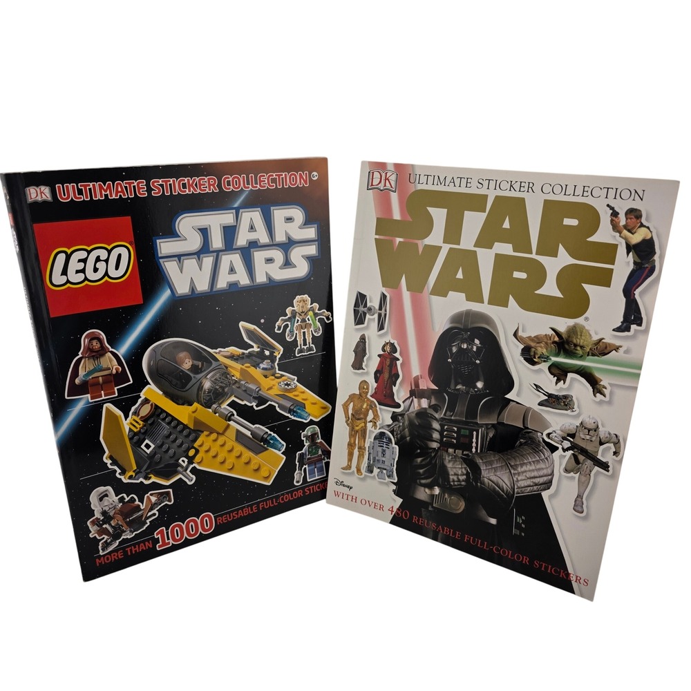 DK Ultimate Sticker Collection Star Wars Lot 2 Books LEGO 1000+‎ Stickers